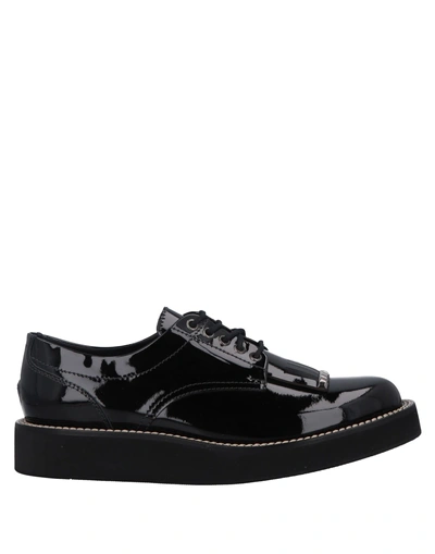 Shop Emporio Armani Laced Shoes In Black