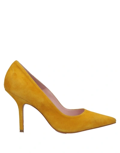 Shop Anna F Pumps In Yellow