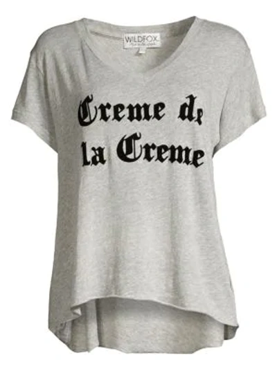 Shop Wildfox Creme De La Creme T-shirt In Heather