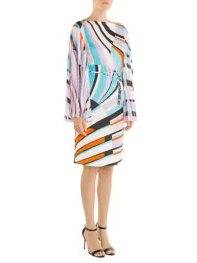 Shop Emilio Pucci Jersey Marilyn Shell Print Dress In Lilac