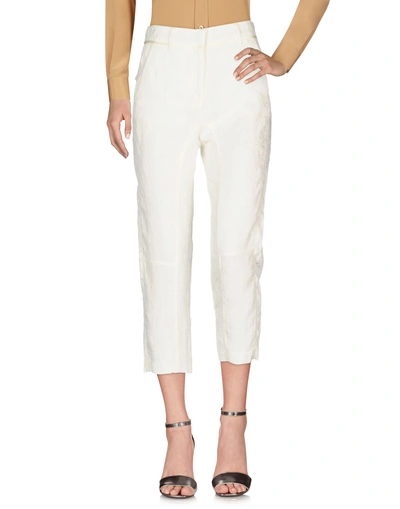 Shop Twinset Woman Pants Ivory Size 2 Viscose, Acetate, Polyamide In White