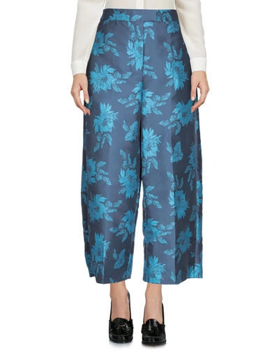 Shop Twinset Woman Pants Blue Size 6 Polyester, Polyamide