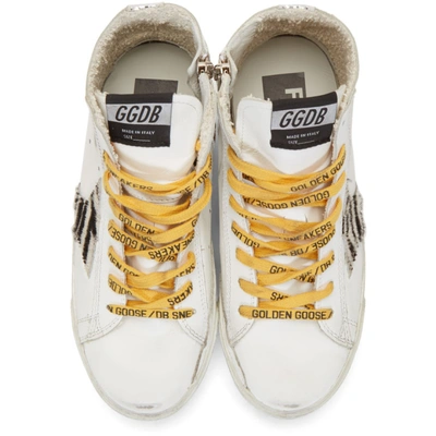 Shop Golden Goose White Francy Pony Star Sneakers