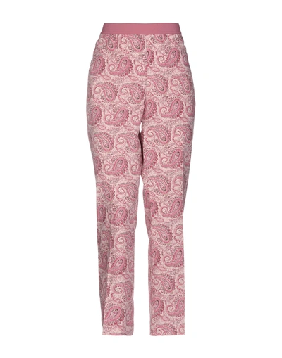 Shop Twinset Woman Pants Pastel Pink Size 8 Cotton