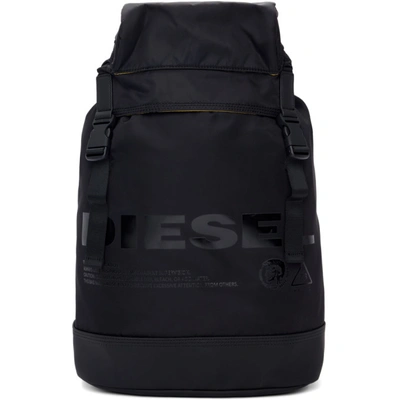 Shop Diesel Black F-suse Backpack In H5067 Black