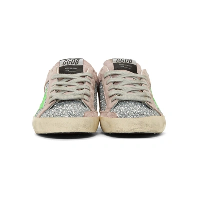 Shop Golden Goose Pink Glitter Superstar Sneakers