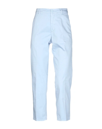 Shop Dondup Woman Pants Sky Blue Size 28 Cotton, Elastane