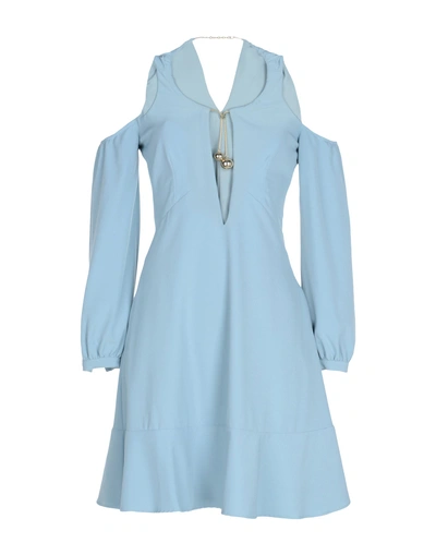 Shop Twinset Woman Mini Dress Sky Blue Size 10 Polyester, Elastane