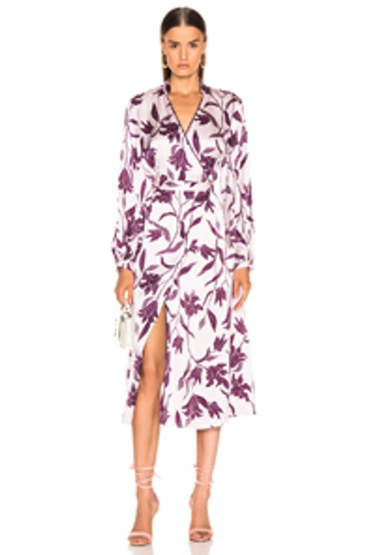 Shop Equipment Andrese Dress In Floral,purple. In Purple Print