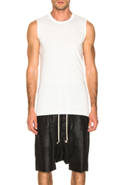 Shop Rick Owens Basic Tank In White. In Milk