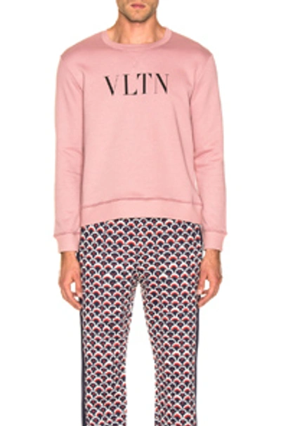 Shop Valentino Logo Sweatshirt In Pink