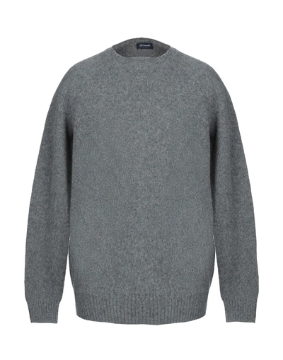 Shop Drumohr Man Sweater Grey Size 40 Lambswool