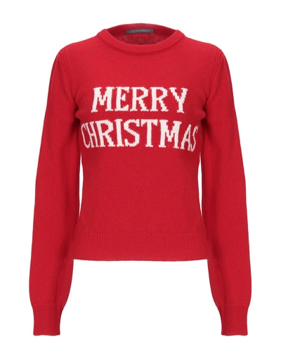 Shop Alberta Ferretti Woman Sweater Red Size 6 Virgin Wool, Cashmere