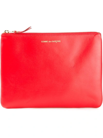 Shop Comme Des Garçons 'colour Plain' Pouch In Red