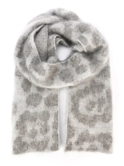 Stella Mccartney Leopard-print Wraparound Scarf In Grey