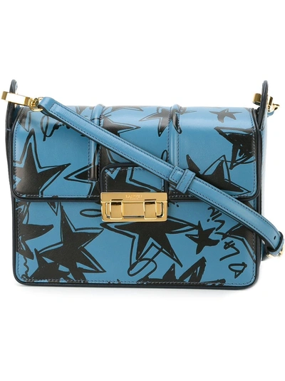 Shop Lanvin 'jiji' Star Print Shoulder Bag In Blue