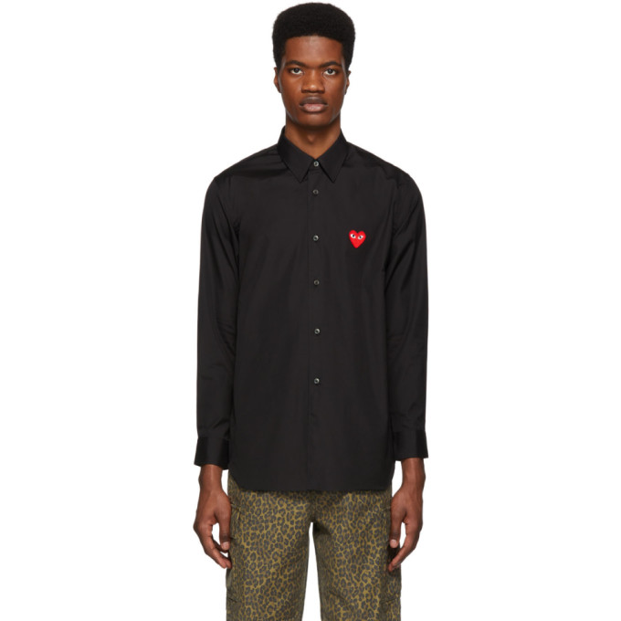 comme des garcons play black shirt