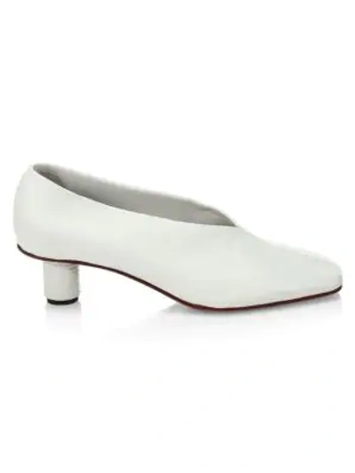 Shop Proenza Schouler Leather Cord-heel Pumps In White