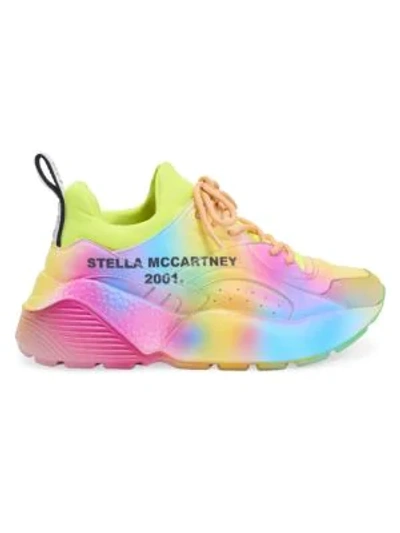 Shop Stella Mccartney Eclypse Chunky Lace-up Tie-dye Sneakers In Multi