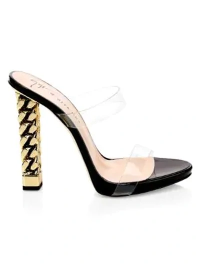 Shop Giuseppe Zanotti Giuseppe For Rita Ora Sculptured Heel Sandal In Black