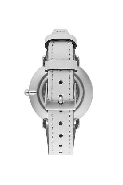 Shop Rebecca Minkoff Love Watch With White Leather Strap | Major 35mm |  In Multi