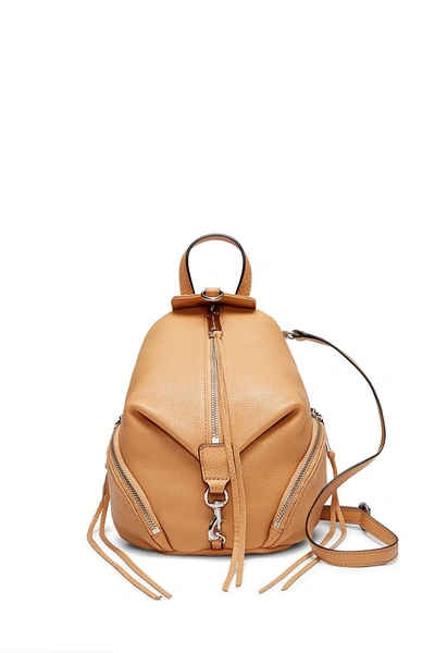 Shop Rebecca Minkoff Convertible Mini Julian Backpack In Honey
