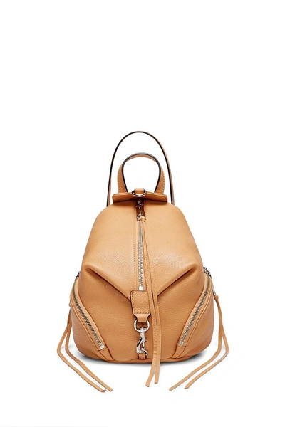 Shop Rebecca Minkoff Convertible Mini Julian Backpack In Honey