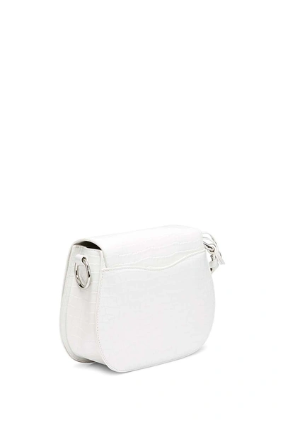 Shop Rebecca Minkoff Small Jean Saddle Bag In Optic White