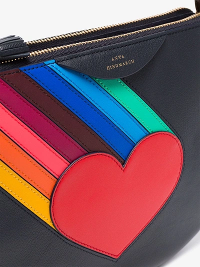 Shop Anya Hindmarch Multicoloured Soft Stack Heart Leather Cross Body Bag In Blue