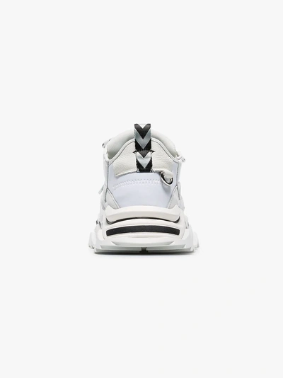 Calvin Klein 205w39nyc White Strike 205 Leather Low Top Sneakers | ModeSens