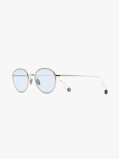 Shop Ahlem Gold-plated Place De L'opera Sunglasses In Blue