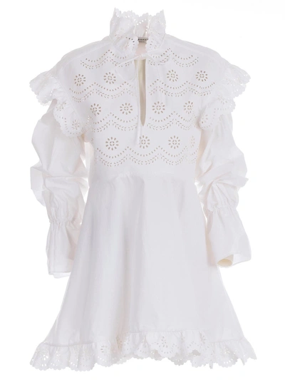 Shop Philosophy Di Lorenzo Serafini Broderie Anglaise Dress In White