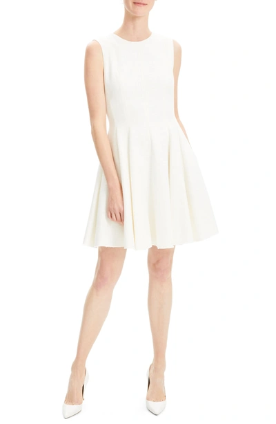 Shop Theory Canvas Fit & Flare Dress In Rice