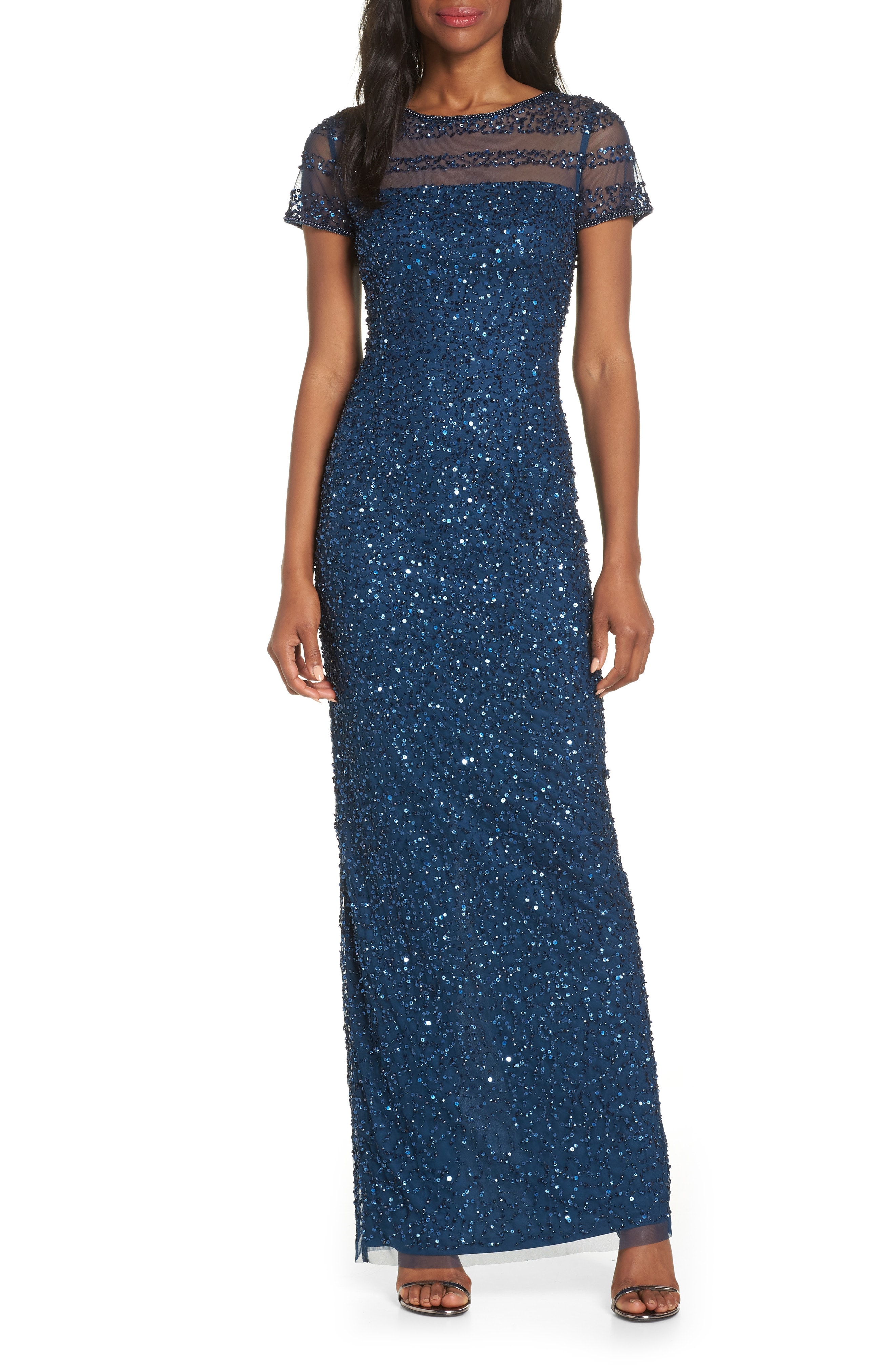 adrianna papell deep blue