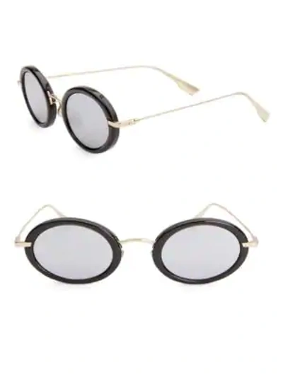 Shop Dior Hypnotic 2 46mm Oval Sunglasses In Black Silver