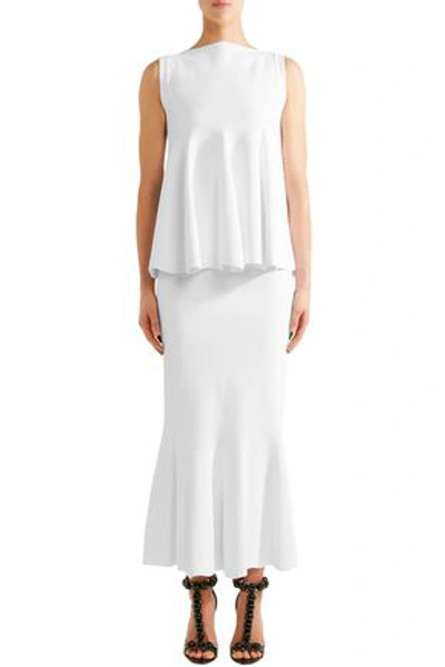 Shop Alaïa Woman Maxi Skirt White