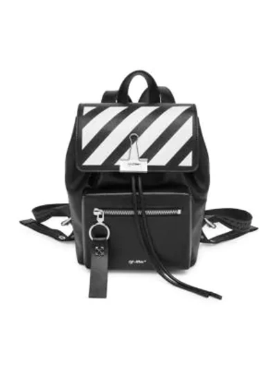 Shop Off-white Mini Diagonal Stripe Backpack In Black