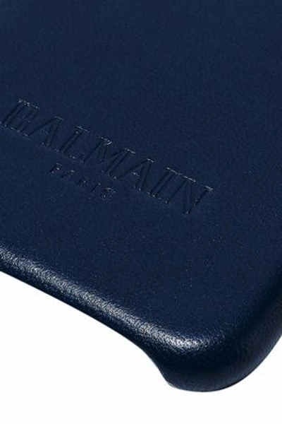 Shop Balmain Woman Leather Iphone 6 Case Navy