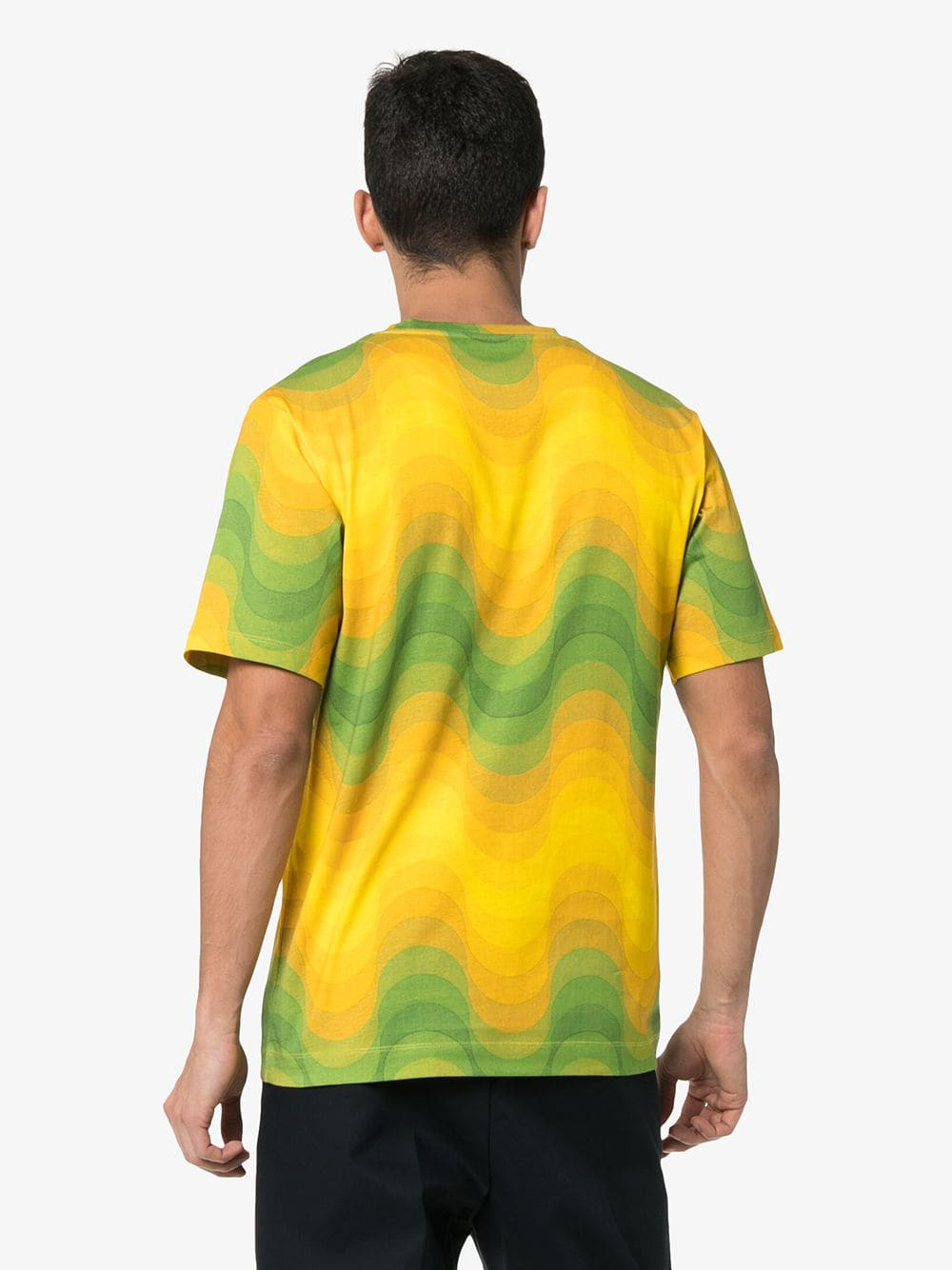 Dries Van Noten T-shirt Mit Wellen-print In Yellow | ModeSens