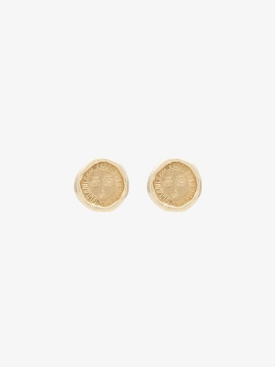 Shop Holly Ryan Gold-plated Picasso Face Stud Earrings