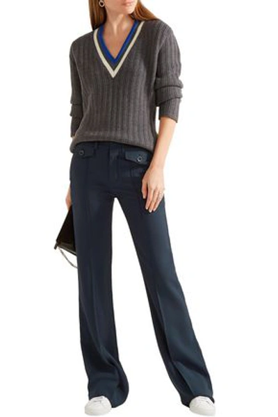 Shop Chloé Cady Bootcut Pants In Storm Blue