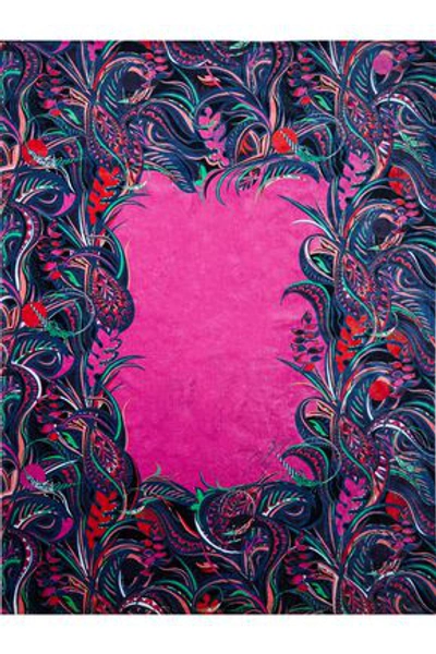 Shop Emilio Pucci Woman Printed Cotton-terry Towel Multicolor