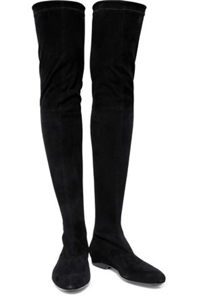 Shop Robert Clergerie Woman Fetej Stretch-suede Over-the-knee Boots Black