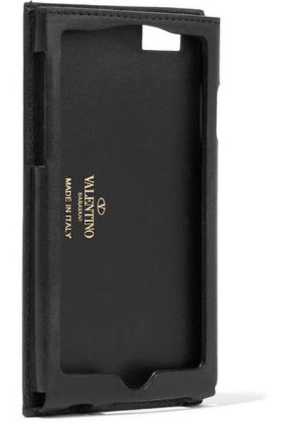 Shop Valentino Garavani Woman Studded Leather Iphone 6 Case Black