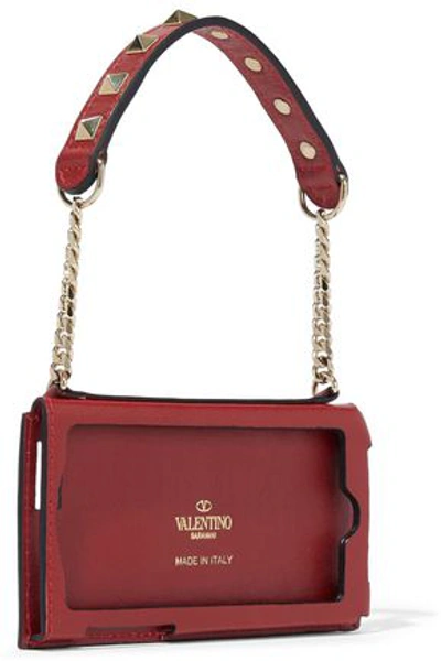 Shop Valentino Garavani Woman Studded Leather Iphone 5 Case Brick