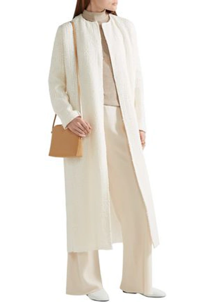 Shop The Row Pamie Linen-blend Bouclé Coat In Cream