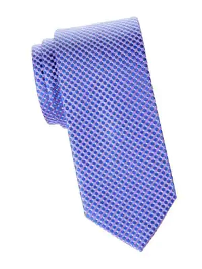 Shop Eton Micro Circle Silk Tie In Purple