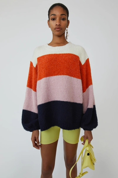 Shop Acne Studios  In Coral/navy Multi