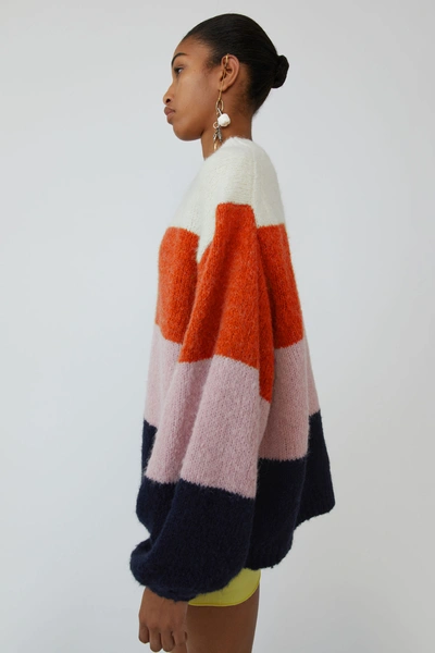 Shop Acne Studios  In Coral/navy Multi