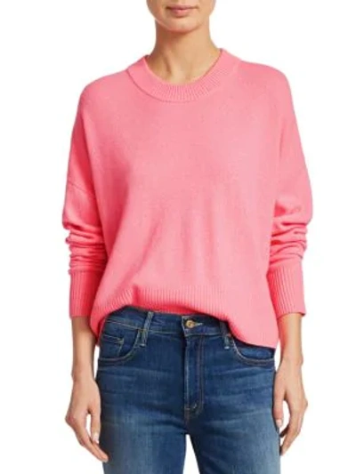 Shop A.l.c Dilone Cashmere & Wool Slouchy Sweater In Neon Coral